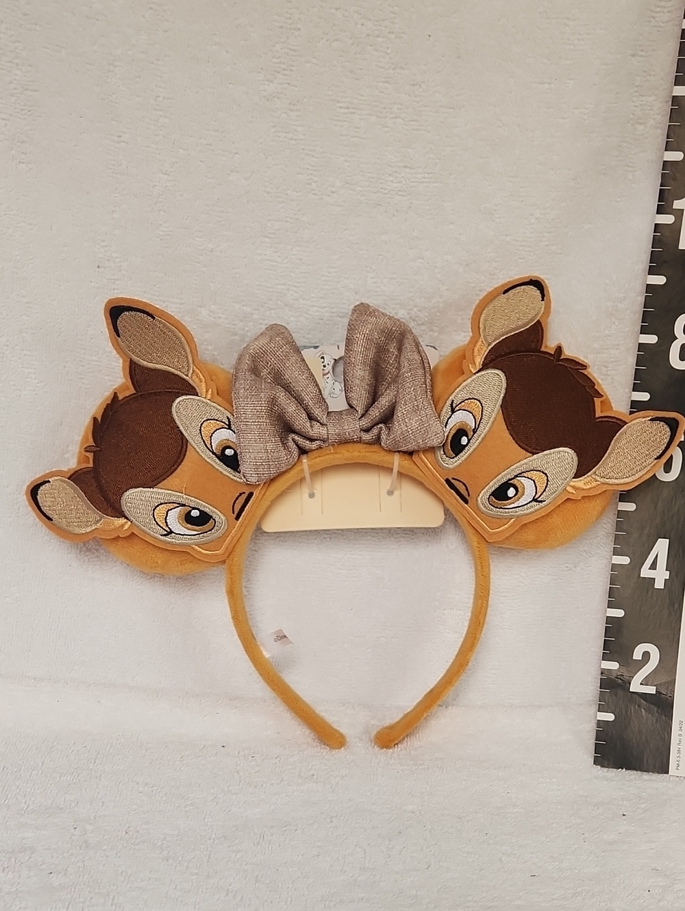 Primark Brown and Gold Bambi Ear Headband with Fawn Colored Bow
